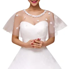 

Hot Sale Bridal Scarf Lace Boleros Wedding Jackets Ivory Cape Bride Wraps Wedding Accessories In Stock