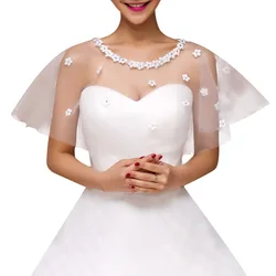 Hot Sale Bridal Scarf Lace Boleros Wedding Jackets Ivory Cape  Bride Wraps Wedding Accessories In Stock