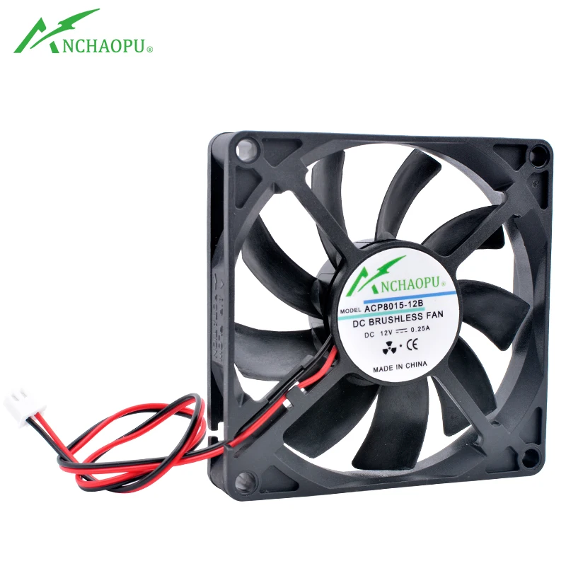 Acp8015 8Cm 80Mm Ventola 80X80X15Mm Dc5V 12V 24V 2Pin Ventola Di Raffreddamento Per Router Telaio Alimentatore Caricabatterie Inverter
