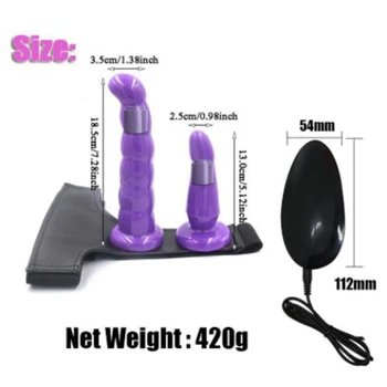 Strap On Double Vibration Dildos Anal Ultra Elastic Harness Belt Dual Penetration Adult Product Fidget Sex Toy For Women Lesbian 6