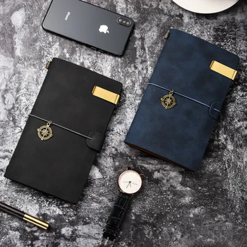 

A6 Travel Notebook Looseleaf Notebook PU Diary Business Retro Art Exquisite School Supplies