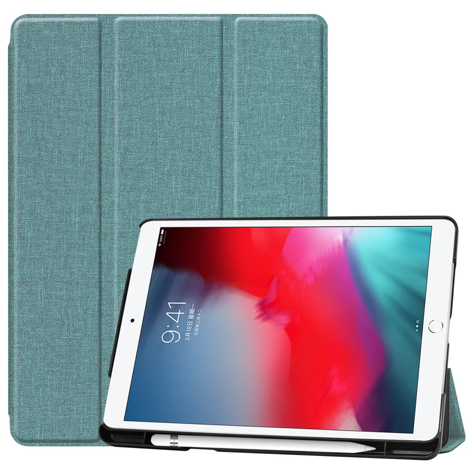 Чехол для ipad 10,2 A2198 с держателем карандаша подставка смарт-чехол для ipad Pro 10,5 /для ipad air 3 Автоматический Режим сна/пробуждения - Цвет: Mint Green