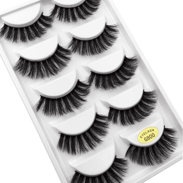 Eyelashes 2/10/30/50 Boxes 5 Pairs 3D Mink Lashes Bulk Natural False Eyelashes Soft makeup Eye Lashes cilios H13 G806