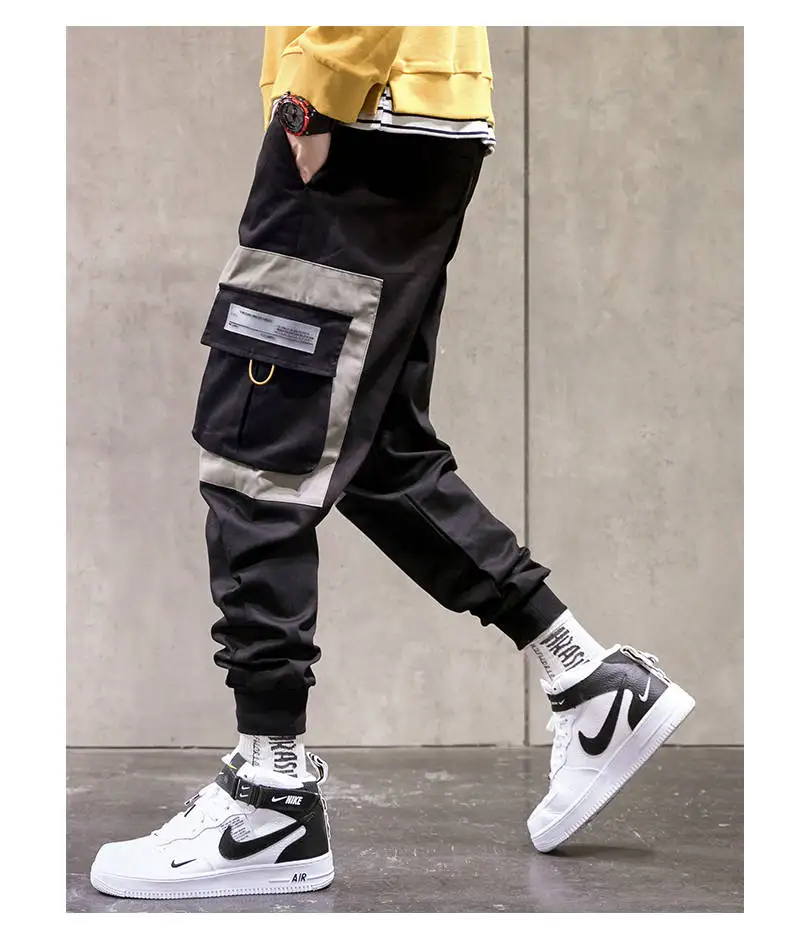 INS Европа пряжки ленты карманы джоггеры карго шаровары уличная мужские осенние хип-хоп повседневные спортивные штаны мужские брюки
