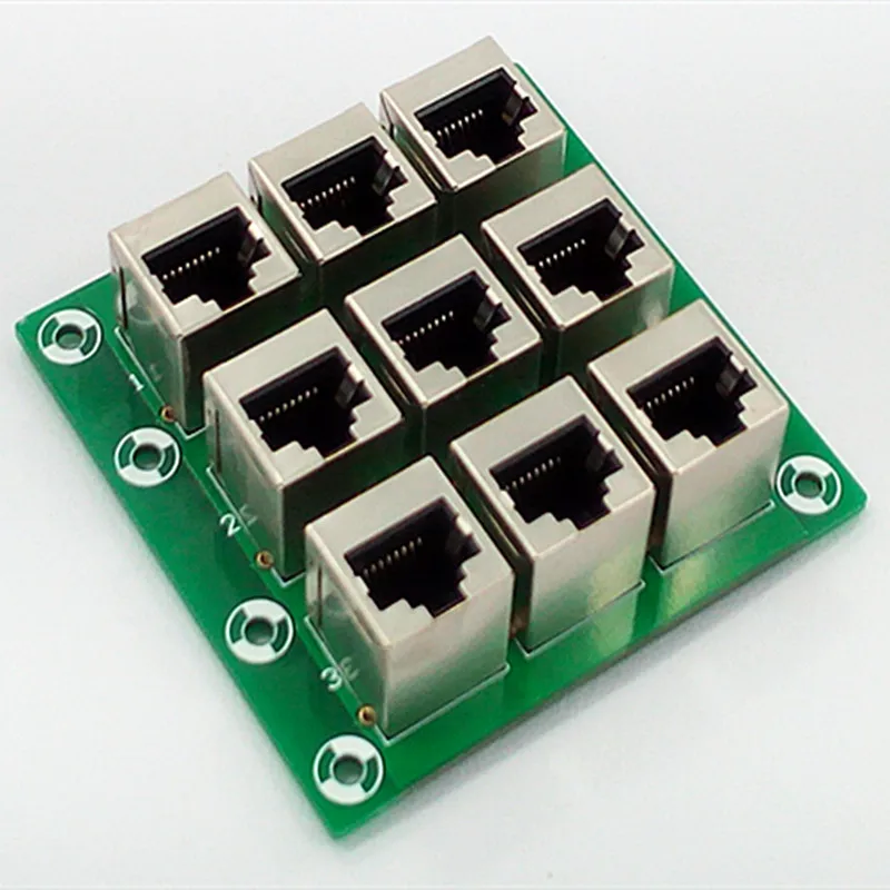 RJ45 8P8C Jack 9-способ Buss коммутационная плата, клеммный блок, разъем