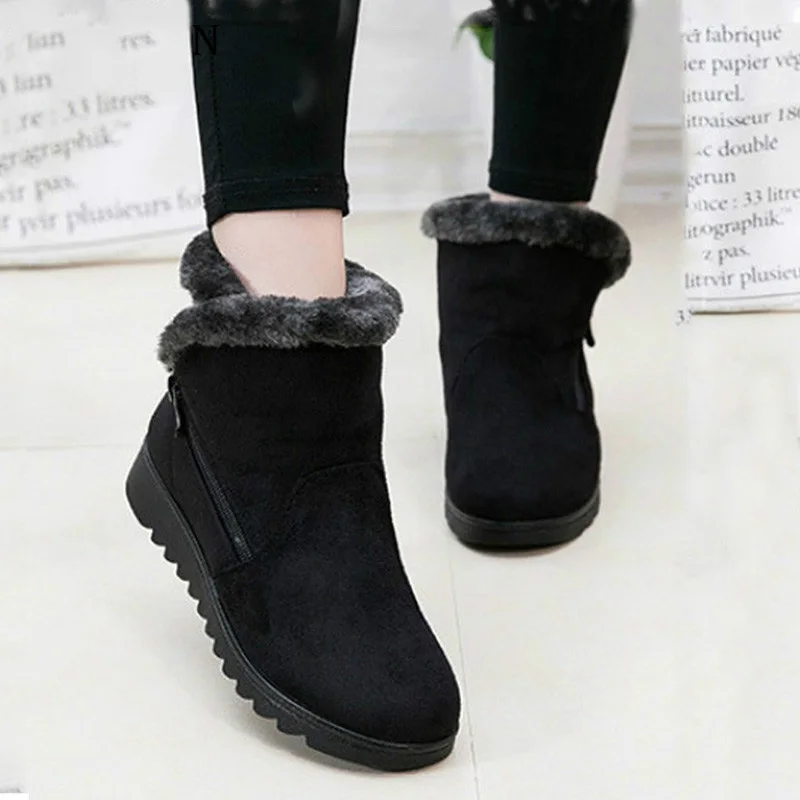 Skup Plus rozmiar buty damskie zimowe 2019 ciepłe Plus aksamitne damskie śniegowe buty damskie obuwie damskie botki damskie buty VT508