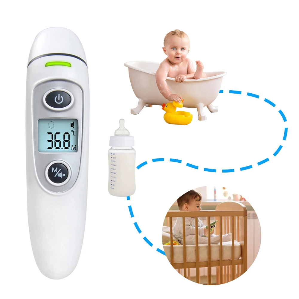 Baby Digital Thermometer Infrared Non-Contact Body Measurement IR LCD Kids Forehead Ear Mom Baby Care Fever Termometro free ship