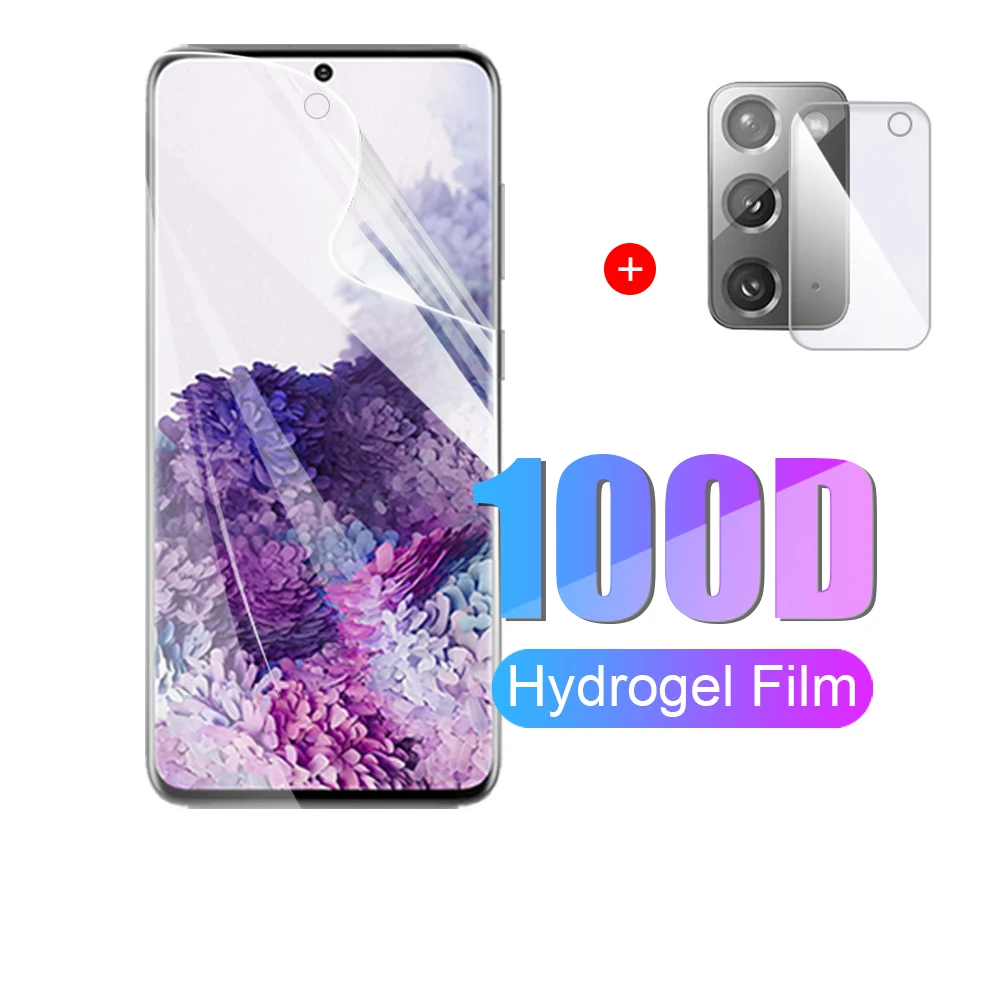 2в1 100D Гидрогелевая пленка для Samsung Galaxy S20 Note 20 ultra S10 10 Lite Plus Защитная объектива