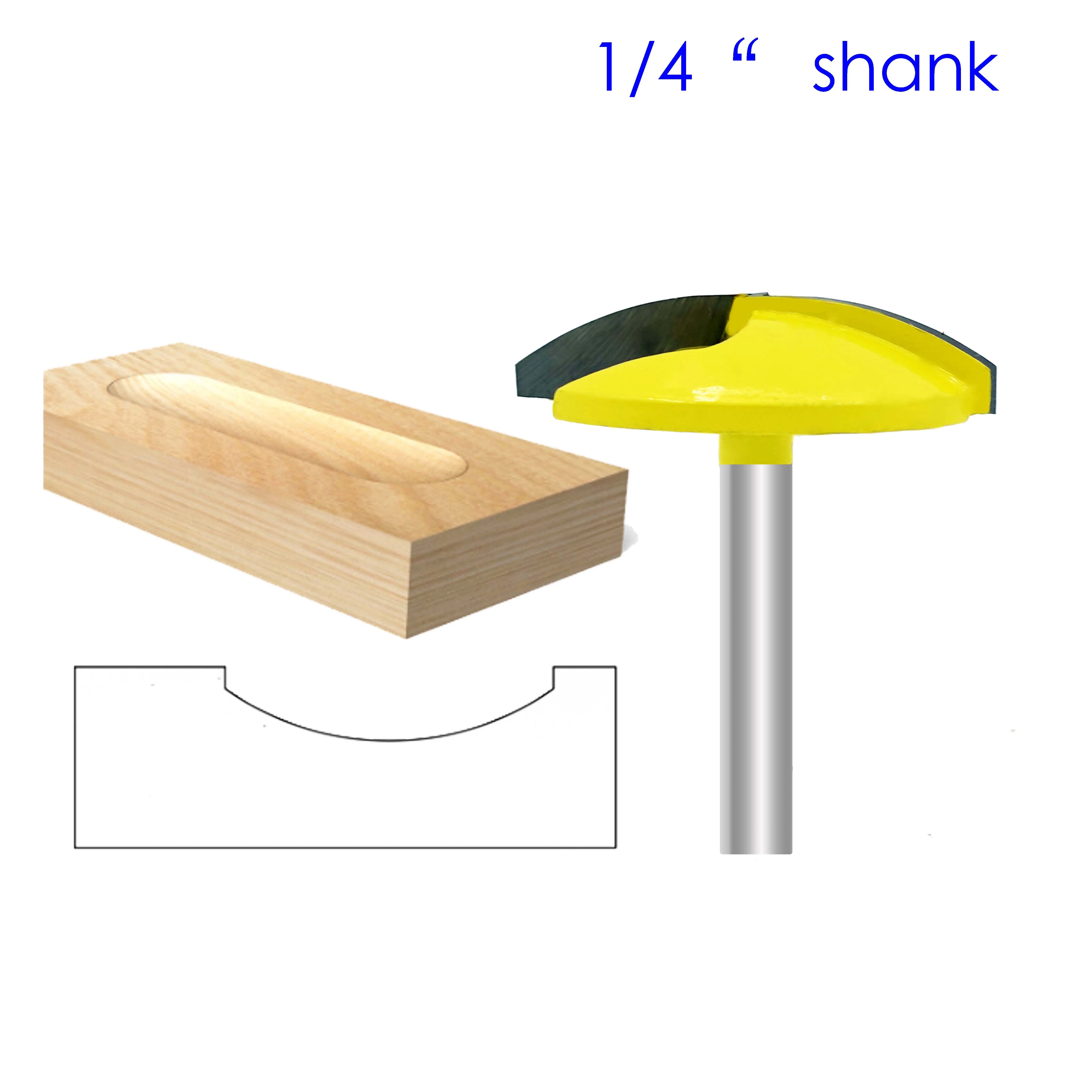 

1PC 1/4" Shank Small Bowl Router Bit - 1-1/2" Radius - 1-3/4" Wide door knife Woodworking cutter fresas para router madera mill