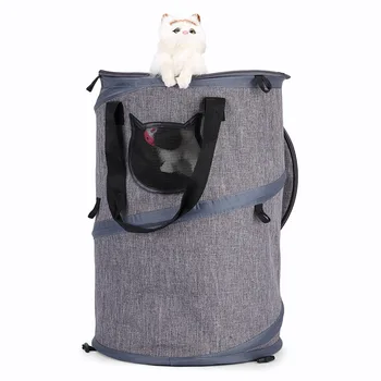 

Pet Carrier for Dogs Folding Travel Cats Breathable Cage Sling Pet Carrying Bag Backpack _WK