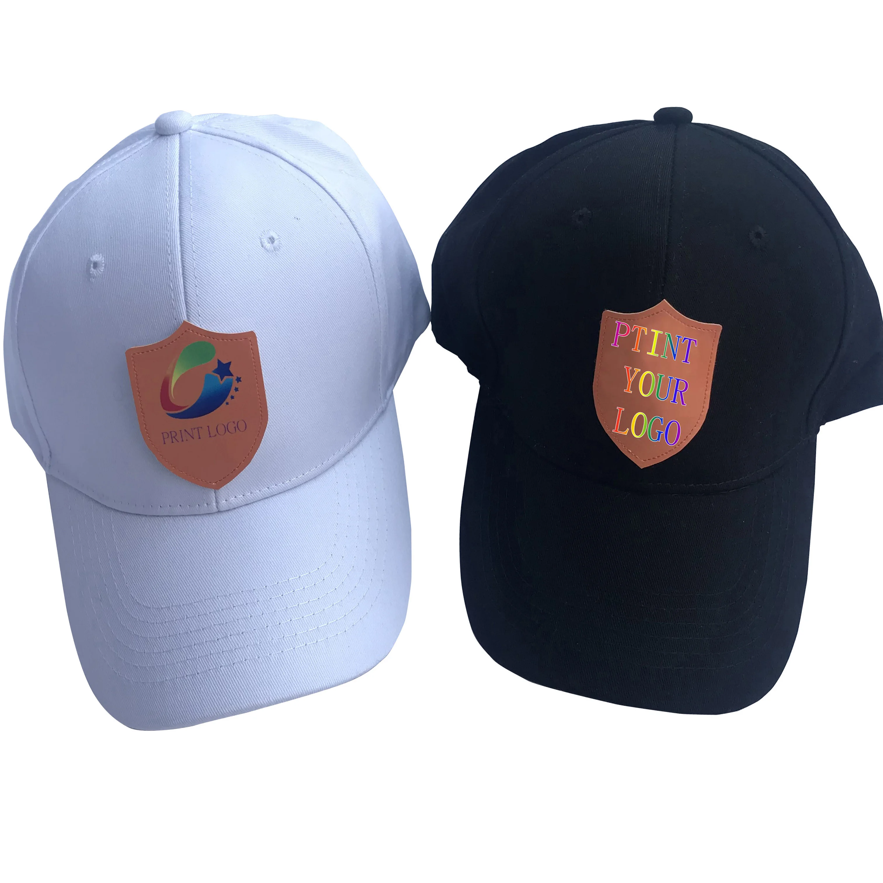 

Men Womens Custom Hat Leather Labels Adjustable Baseball Cap Print Logo on Tags Company Hip Hop Dad Trucker Team Snapback