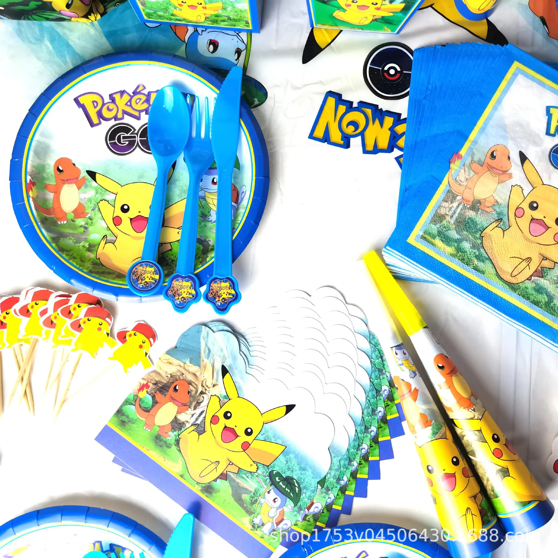 Pokemon Anime Straw Children Birthday Party Supplies Cartoon Reusable  Plastic Straws Multi-function Milkshake Ice Drinks