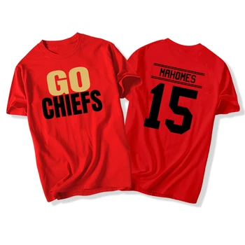 

GO CHIEFS Men's Kansas City T-Shirt Mahomes T-Shirt New Streetwear Hip Hop Casual Fashion Tees Shirts Men Harajuku Summer Tops