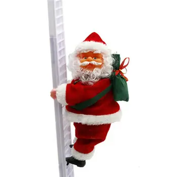 

Musical Climbing Ladder Santa Claus Christmas Xmas Figurine Ornament Decor Gift Joulupukki Babbo Natale BDF99