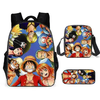 

3 Pcs/Set Backpack One Piece School Backpack for Kids Boys Girls School Bag Teenage Students Bookbag Custom Bags Travel Backpack