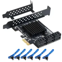 6/4 порт SATA III PCIe карта, PCIe SATA III контроллер карты до 6 ГБ/сек. внутренний адаптер конвертер PCI SATA 3,0 Плата расширения