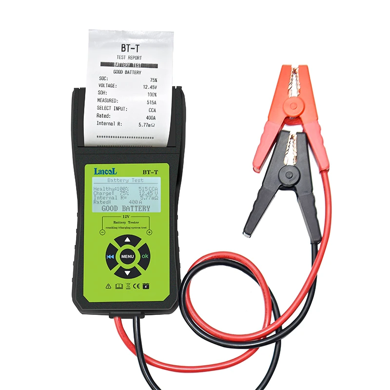 US $71.92 Lancol BtT Battery Tester Car Batteries Measure Tool With Printer Multilanguage Automotive Power System Diagnostic Meter