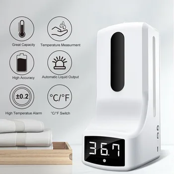 

IR Automatic Temperature Measurement & Disinfection Machine With Bracket Wall-hanging/Tripod-fixed °C/°F Automatic Liquid 1000ML