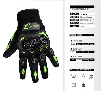 

Cyclegear CG666 Screen-Touch Motocross Guante Racing Anti-fall Full Finger Motorbike Glove Breathable Motorcycle Leather Gloves