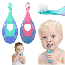 2 pçs escova de dentes do bebê treinamento escovas de dentes crianças mordedores de limpeza dental higiene oral care escova de dentes