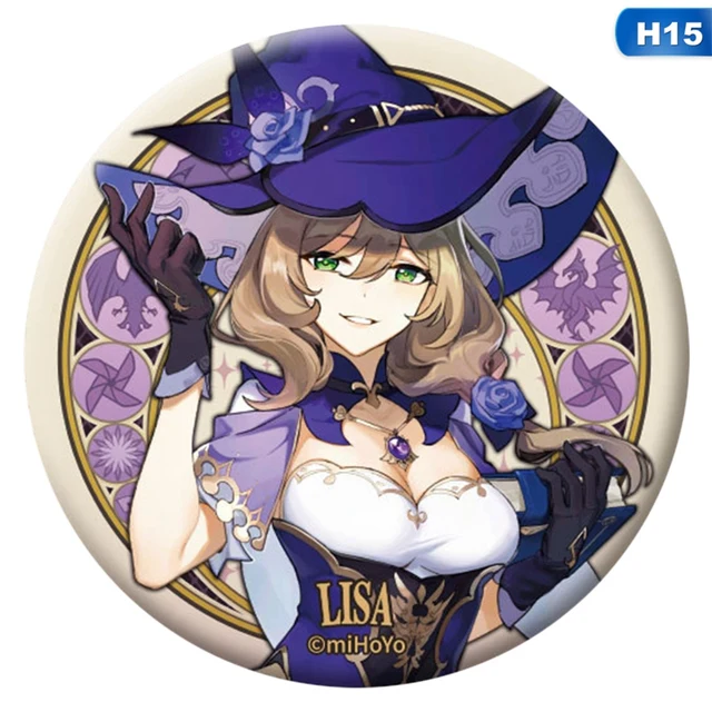 Free Shipping 58mm Online Game Genshin Impact Brooch Pin Cosplay Badge Accessories For Clothes Backpack Decoration gift H15