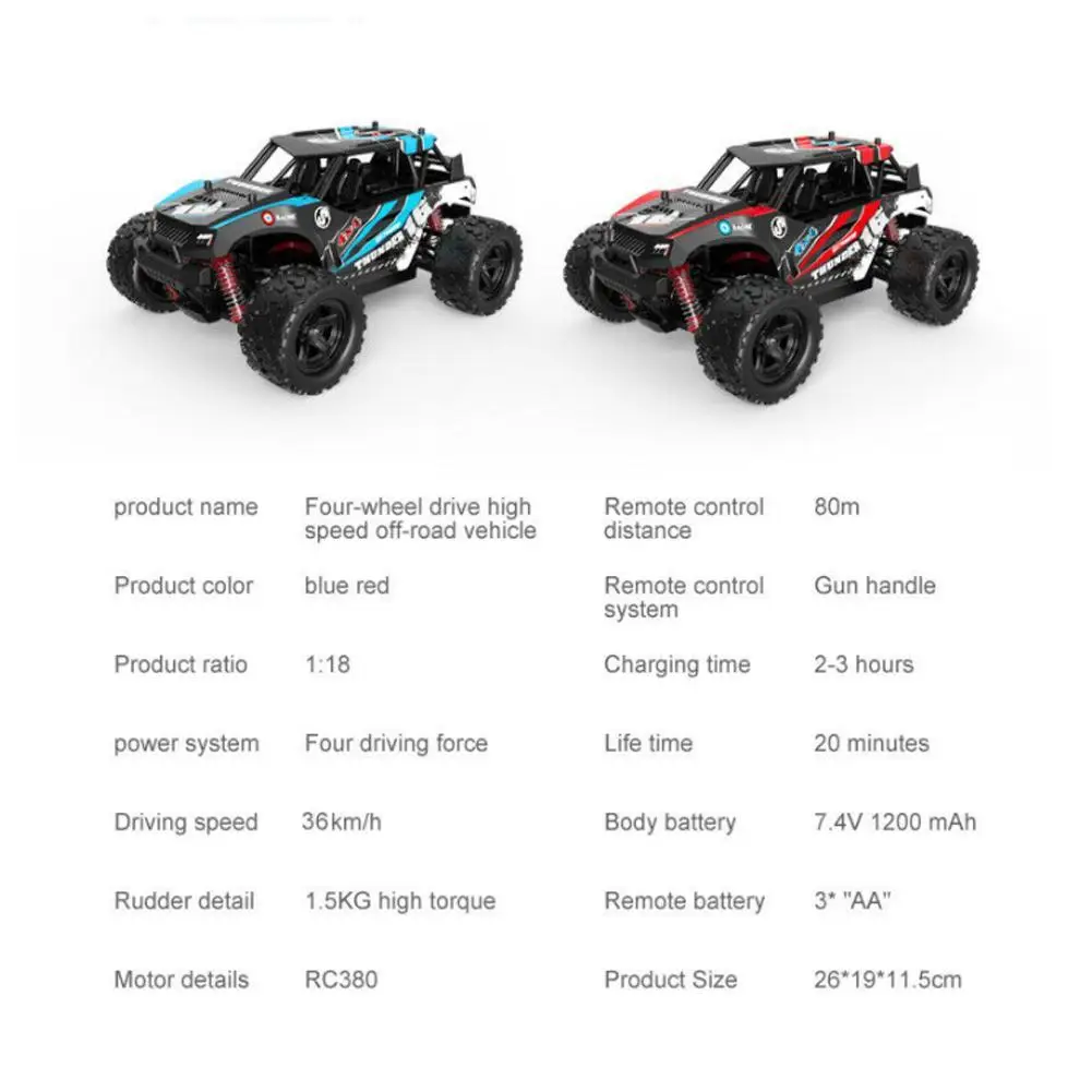 40+ MPH 1/12 Schaal RC Авто 2,4G 4WD высокоскоростной пульт дистанционного управления