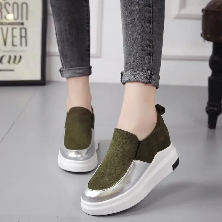

2019 Elevator WOMEN'S Shoes Mixed Colors New Style Lazy Slip-on Korean-style Flat Slanted Heel Versatile Casual Love Shoes