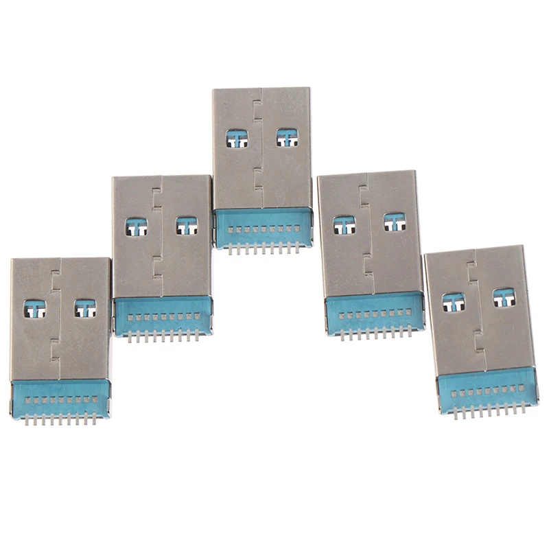 

5PCS A Type USB 3.0 Male Plug Connector High-speed Data Transmission USB 3.0 Jack Charging Socket Soldering