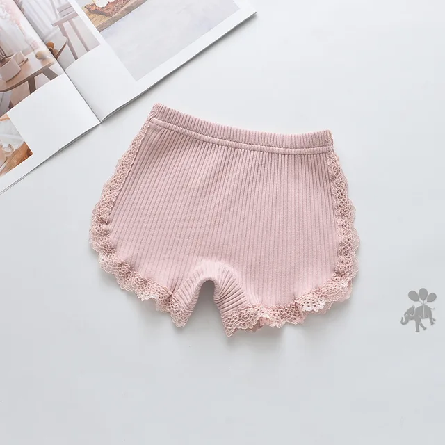 Summer Girls Shorts Top Quality Cotton Lace Safety Panties Baby Girl Clothes Children Pants For 3-11Years Kids Short Underwear Pink