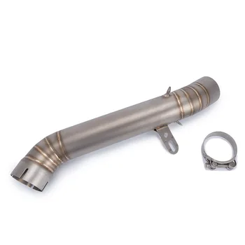 

Motorcycle Exhaust Middle Pipe Case SLIP ON For Aprilia RSV4 2012-2015 Stainless Steel