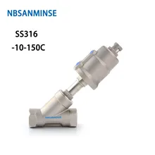 NBSANMINSE JDF 100S0NC6G 3/8 1/2 3/4 316 1 Угол сиденья клапан из нержавеющей стали нормально закрытый пневматический водяной клапан