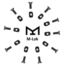 10 Pack M Lok Screw and Nut Replacement Standard Screw Wrench and Nuts Hardware For All M LOk Rail Sections Hunting Accessories