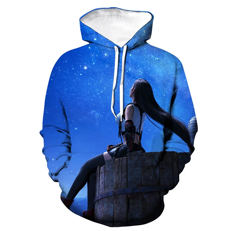 2023 neue Anime Spiel Mit Kapuze Sweatshirts Final Fantasy VII Cosplay 3D Gedruckt Hoodie Hip Hop Pullover Sport Beiläufige Hoodies – Detail 4