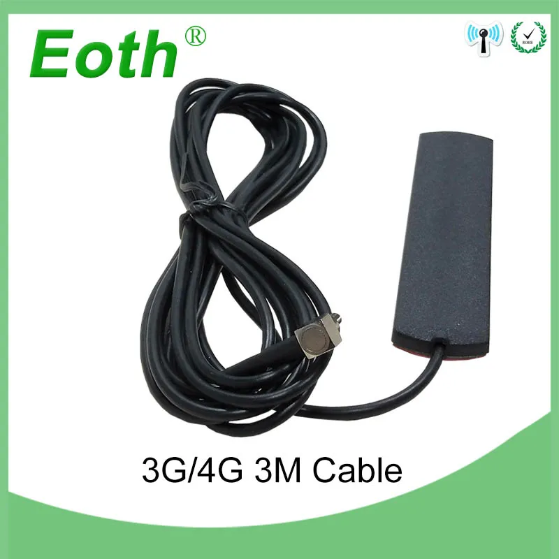 20 шт. Eoth 3G 4G антенна 3dbi CRC9 LTE патч антенны маршрутизатор с 3 м кабелем для Huawei роутер