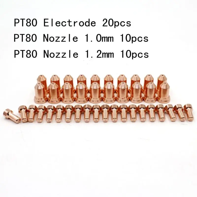 Metalworking Nozzle Electrode 51311 Tip For Plasma Torch IPT-80 PT80 PT-80 52558 1.0mm 1.2mm Cutting Consumable Parts | Инструменты