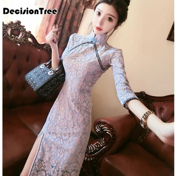 

2020 chinese dress for women sexy cheongsam traditional oriental qipao dress high split evenig party dress elegant vintage qipao