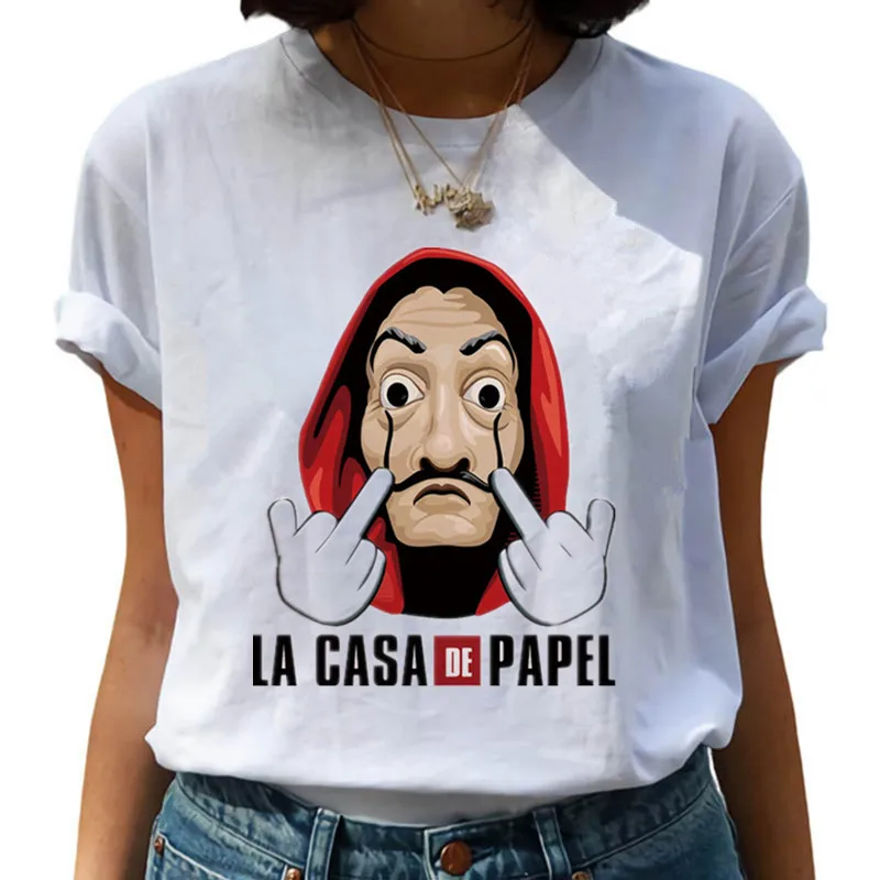 Футболка Maycaur The House of Paper женская футболка La Casa De Papel забавный Топ модная одежда