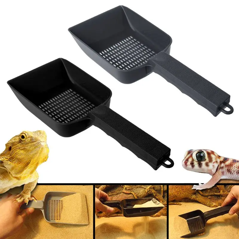Palas portátiles de arena para interiores pala para arena de gatos, duradera, de plástico, práctica limpieza, suministros para mascotas, 2 colores