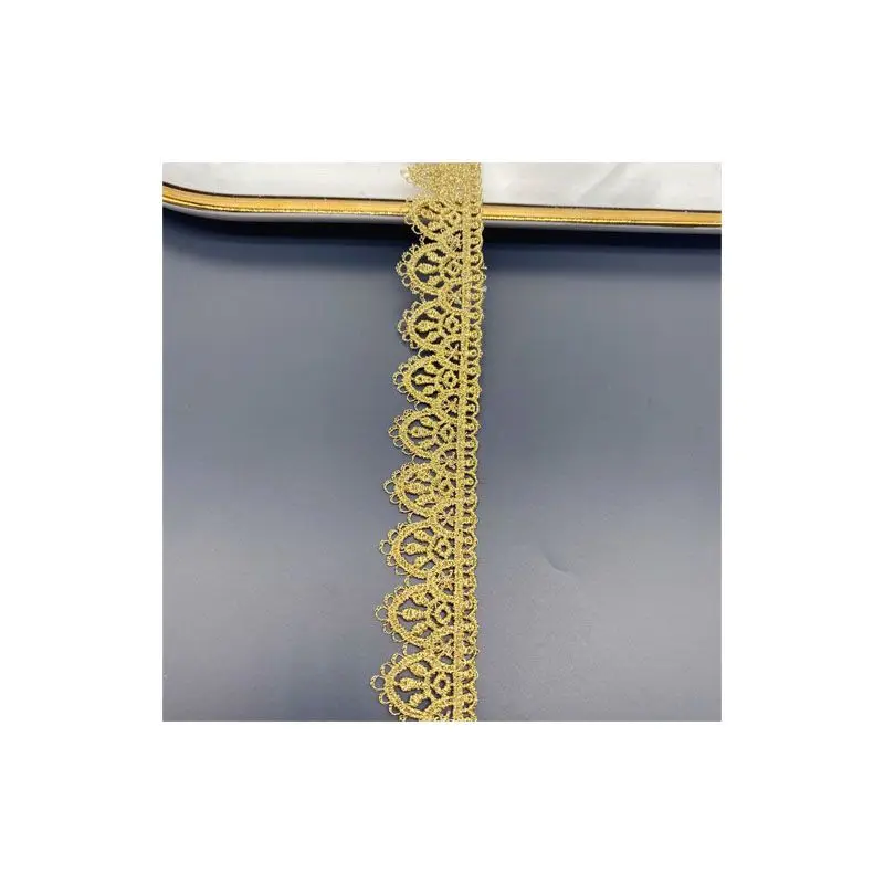 Unilateral Gold Thread Lace Fabrics DIY Lolita Clothing Garment Accessories lace fabric