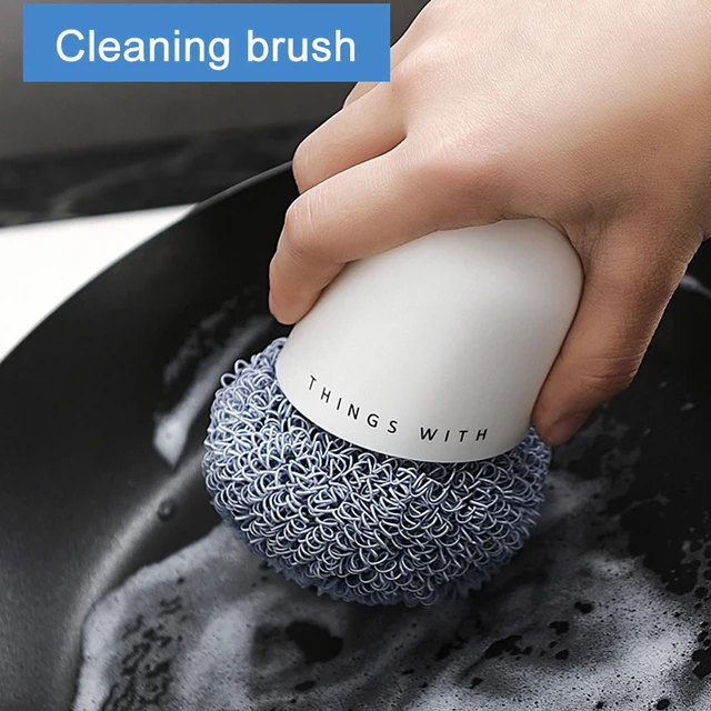 Stainless Steel Scrubber Cleaning Brushes Dish Ball Bowl Scouring Pad Pot  Pan Easy To Clean Wash Brush Kitchen Cleaning Tools - AliExpress