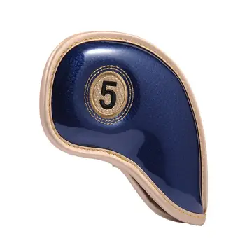 

Set Of 10 Pcs Golf Head Cover Thick PU Leather Golf 3 Color Iron Headcover Protective Case Putter Cover Club Heads