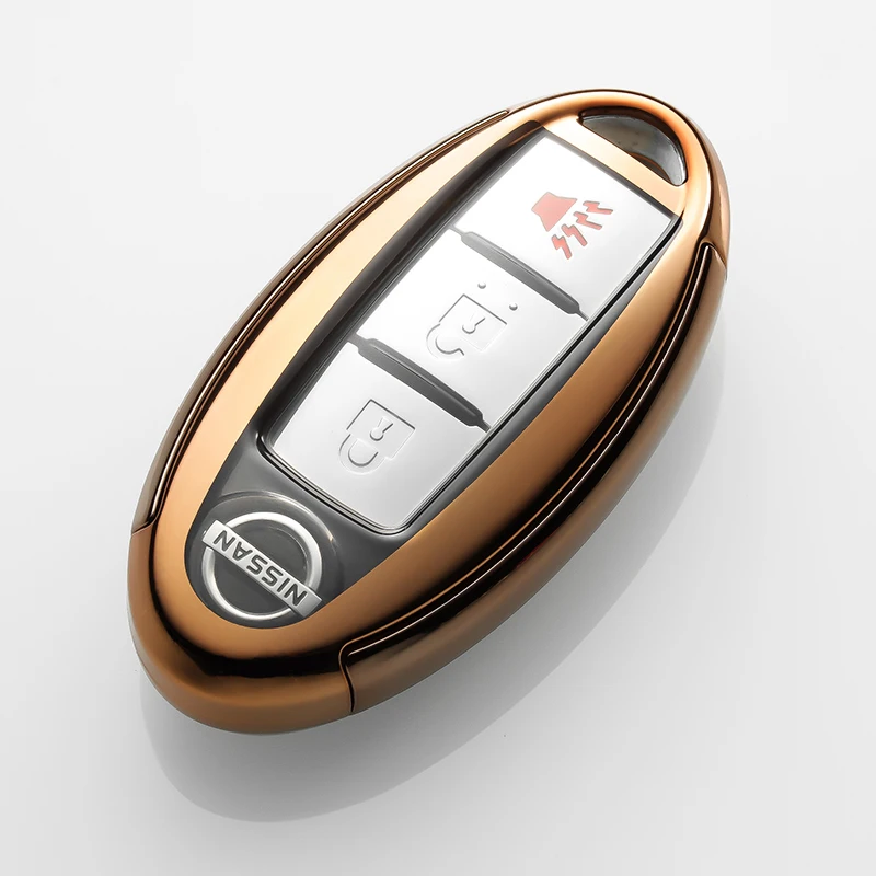 Чехол для ключей Nissan InfinitiCar, защитный чехол для ключей из хромированного ТПУ для автомобиля, чехол для пульта дистанционного управления, защитный чехол