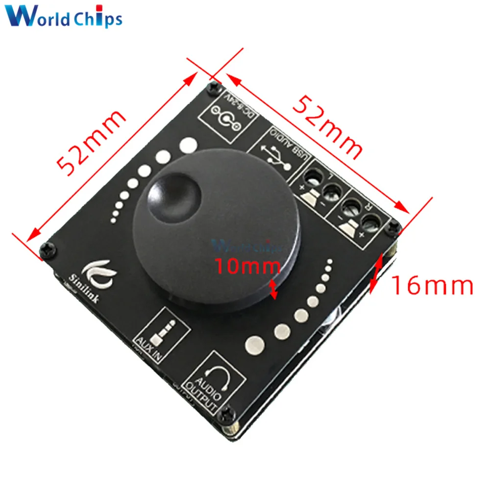 XY-D15H DC8-24V Stereo BT Modulo scheda amplificatore audio Amplificatore digale con volume spettrale 2X10W/15W/20W