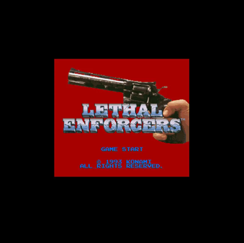 Lethal Enforcers Версия США 16 бит большая серая игровая карта для NTSC игрового игрока