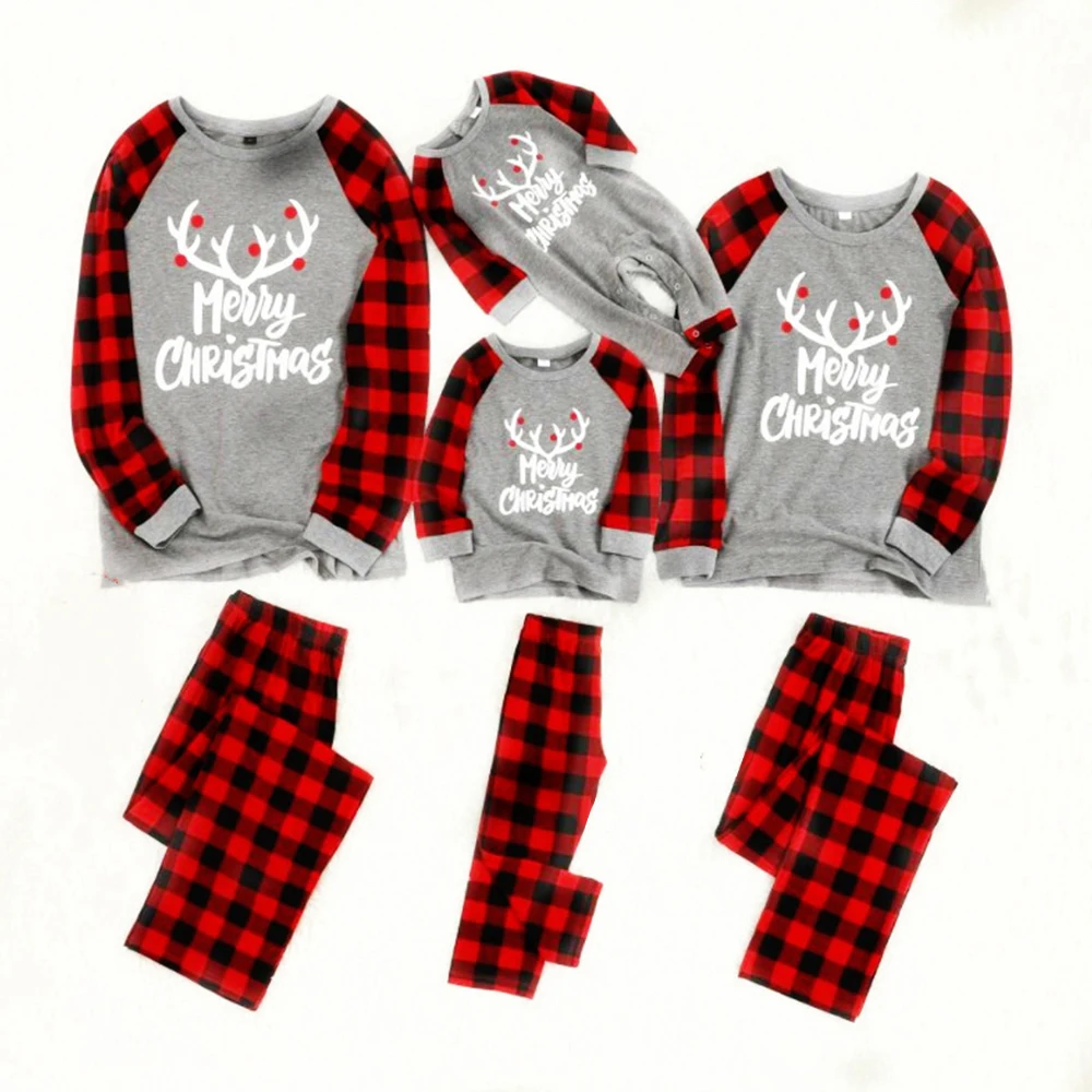 

Family Christmas Pajamas Set Cotton New Christmas pajamas pyjamas kids Sleepwear Family Outfits men pajamas set pyjamas women