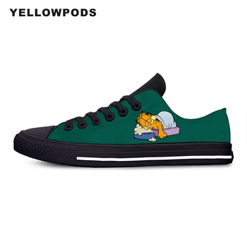 

Women's Flats Classic Canvas Shoes Anime Garfield Cartoon Hot Cool Custom Logo Image Printing Mesh Breathable Outdoor Shoes