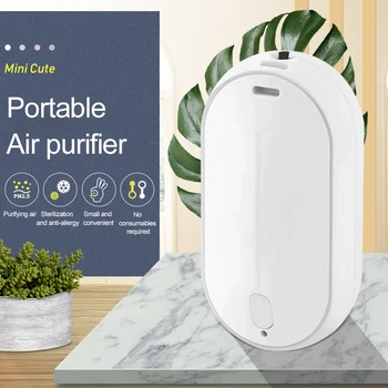 

New Air Purifier Wearable Necklace Mini Portable USB Air Cleaner Negative Lon Generator Low Noise Air Freshener For Car Air