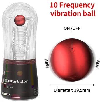 Realistic Vagina Male Masturbators For men Vibrator Soft Pussy Sex Toys Transparent Vaginator Sex Products Vacuum Pocket Cup 6