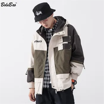 

BOLUBAO Brand Fashion Men's Jackets Autumn Tracksuit Coat Cardigan Personality Splice Man Fashion Jackets