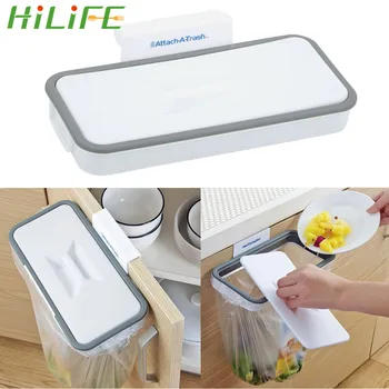 

HILIFE Garbage Bag Holder Kitchen Garbage Bag Holder Trash Rack with Lid Plastic Cupboard Door Back Hanging Storage Racks